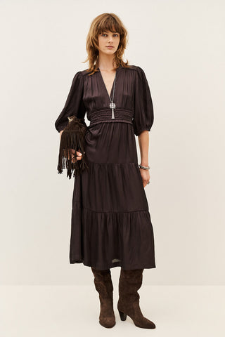BA&SH - Cleli Dress - Aubergine