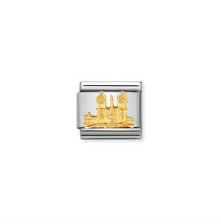 Nomination - Link MONUMENTS stainless steel 18k gold PIAZZA DI SPAGNA