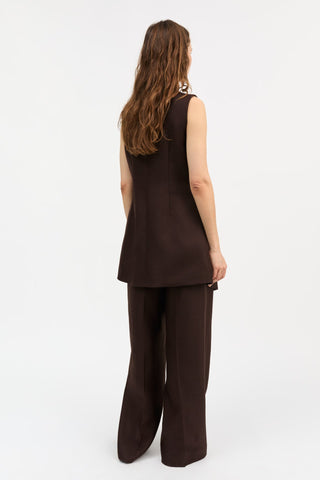 SKALL - Erin Waistcoat - Dark Brown