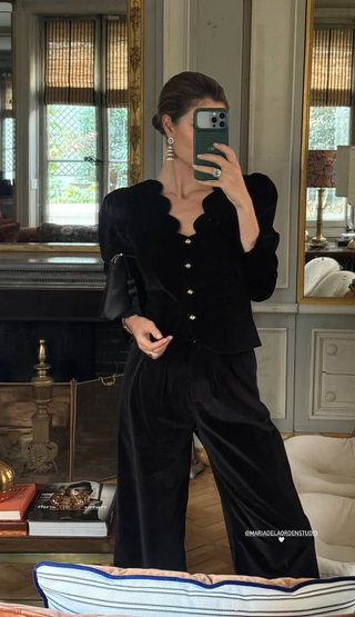 MARIA DE LA ORDEN - Jolie Jacket - Black Velvet
