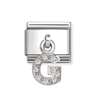 Nomination - Link CHARMS LETTERS cz and 925 sterling silver G