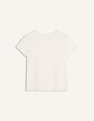 MAISON KITSUNÉ - Baby Fox Pointelle Tee-Shirt - Pure Ecru
