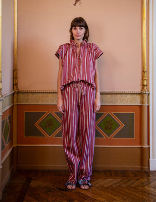 APOF - Fabia Pant - Berry Stripe