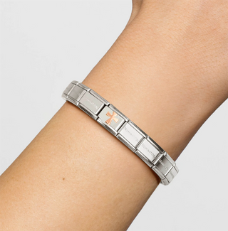 Nomination - Link composable classic SYMBOLS steel 9k rose gold  CROSS