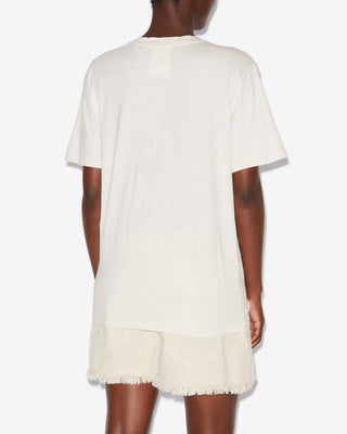 ISABEL MARANT ÈTOILE - Zewel Tee Shirt - Ecru/Faded Black