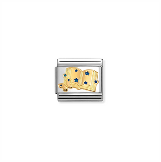 Nomination - Link SYMBOLS steel 18k gold BLUE STARTS BOOK