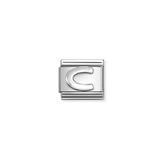 Nomination - Link OXIDIZED LETTER 925 sterling silver C