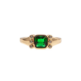 All The Luck in the World - Chérie Ring Square - Green Clear
