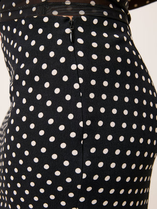 Rouje - Eliette Skirt - Pois Carmen Noir