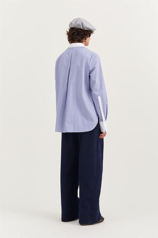 MARK TAN - Bertine Shirt - Blue Stripe