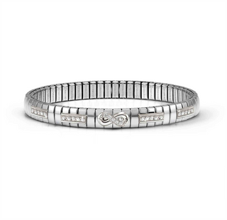 Nomination - Extension stretch BRACELET steel 925 sterling silver ZIRCONIA INFNITY