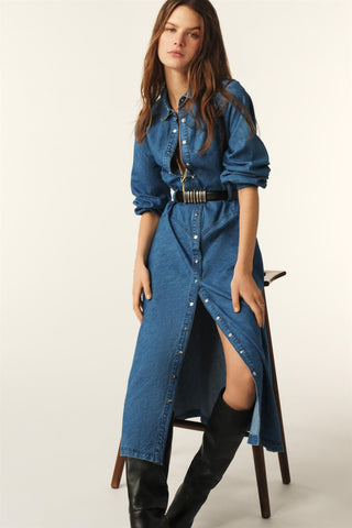 BA&SH - Lola Dress - Blue Jeans