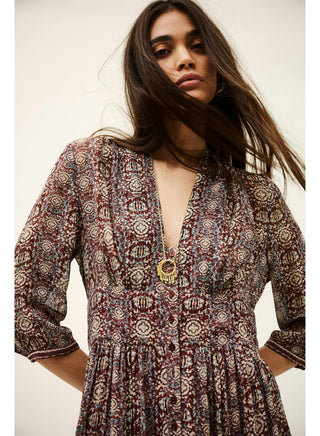 BA&SH - Dazzle Dress - Burgundy