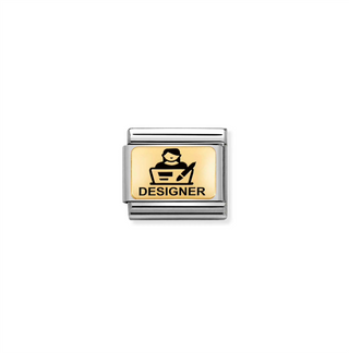 Nomination - Link PLATES steel 18k gold DESIGNER
