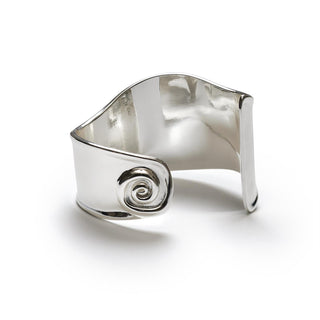 ANNI LU - Swirly Square Bangle - Silver