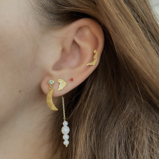 STINE A - Petit Gold Splash Earring Ladylike