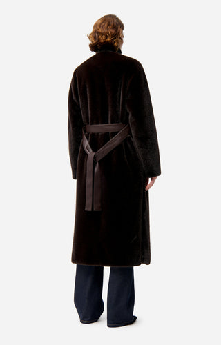VANESSA BRUNO - Fluffy Coat - Brown
