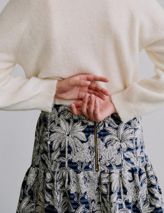APOF - Bodil Skirt - Blue Palm Escape