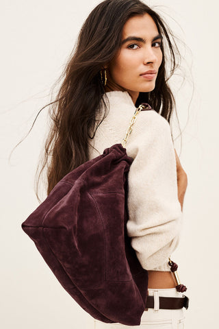 BA&SH - June Tote M Suede - Bordeaux