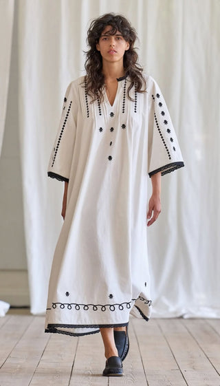 SKALL - Freya Dress - Silenced White/Black