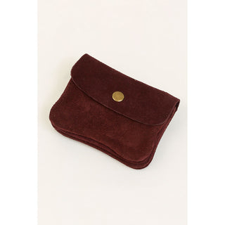 MAISON FANLI - Porte-Monnaie Petit - Dark Purple Suede