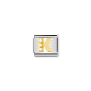 Nomination - LINK LETTER 18k Gold & Zirconia K