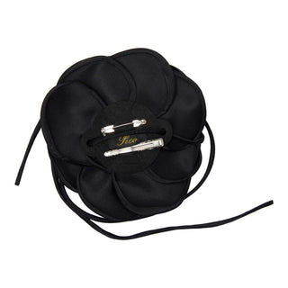 Pico Copenhagen - Giant Satin Rose String - Black