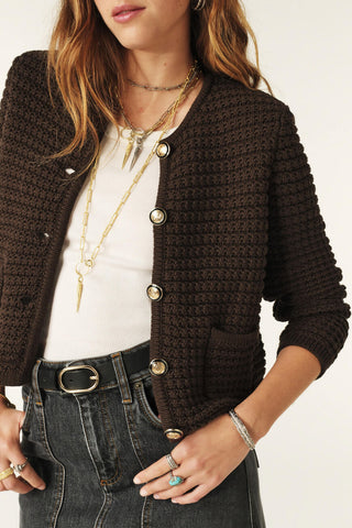 BA&SH - Gaspard Cardigan - Chocolat