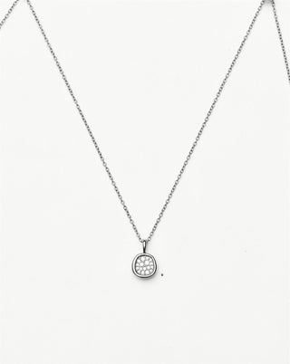 MISSOMA - Molten Soft Square Pavé Pendant Necklace - Silver