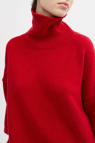 SKALL - Silene T-neck - Aurora Red