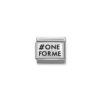 Nomination - Link CLASSIC oxidized steel 925 sterling silver # ONE FOR ME