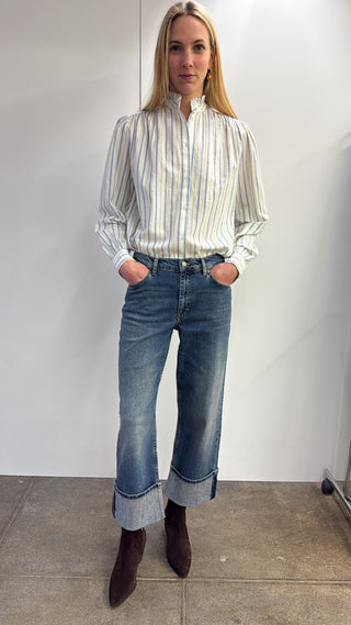 VANESSA BRUNO - Hilda Blouse - Ecru/Bleu