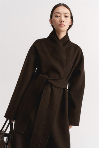 ALMADA LABEL - Pre-Order Mara Double Coat - Chocolate