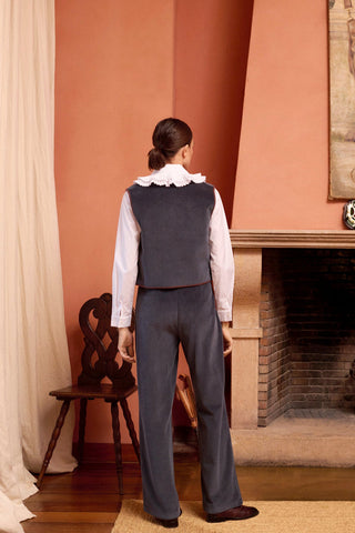 MARIA DE LA ORDEN - Vienna Vest - Midnight Corduroy
