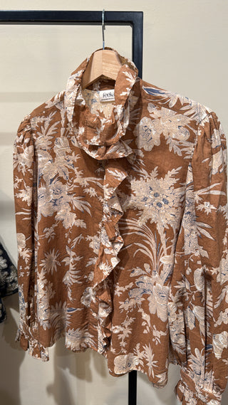 Feeka - Louison Blouse - Blockprint Vison