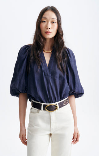 VANESSA BRUNO - Bell Blouse - Navy