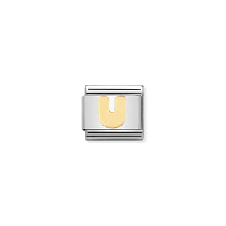 Nomination - Link LETTERS 18k gold U