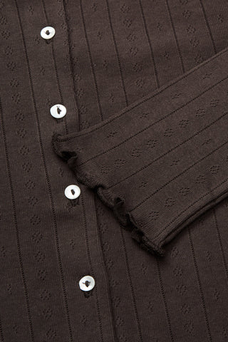 SKALL - Edie Cardigan - Dark Brown