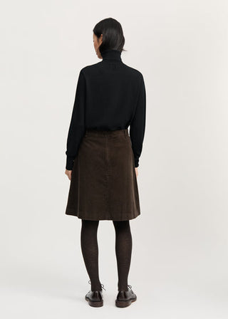 AIAYU - Estelle Skirt Corduroy - Smokey Brown