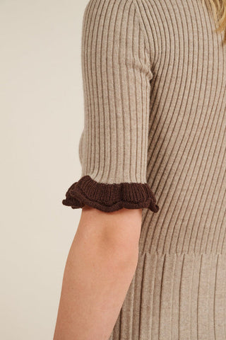MARIA DE LA ORDEN - Magda Dress - Beige