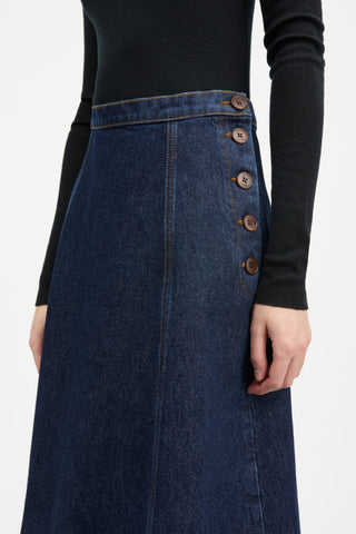 SKALL - Katinka Skirt - Indigo Blue