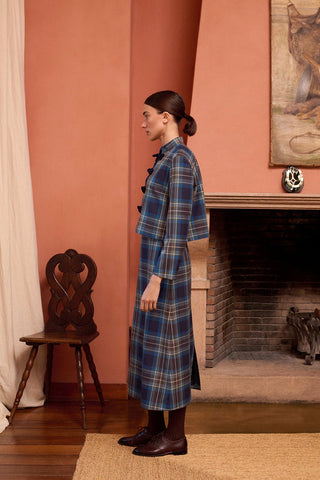 MARIA DE LA ORDEN - Pek Jacket - Cobalt Checks