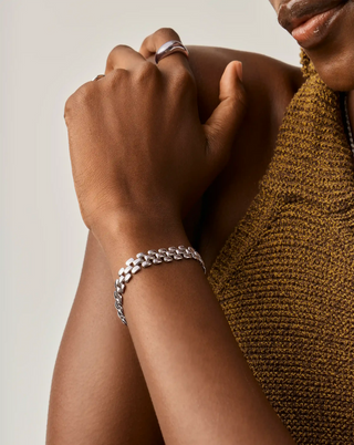 MISSOMA - Timepiece Wide Chain Bracelet - Silver