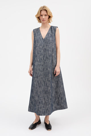 SKALL - Jo Dress - Indigo/linen