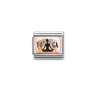 Nomination - Link PLATES 9k rose gold YOGA MEDITATION