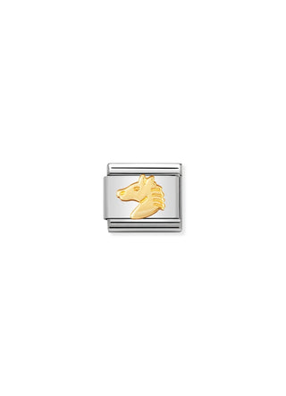 Nomination - Link ANIMALS (EARTH) 18K Gold HORSES HEAD