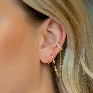 Emilia by Bon Dep - X-Small Gold Hoops