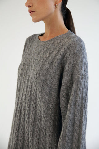 ALMADA LABEL - Noma Cable Knit Dress - Grey