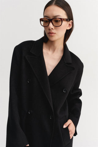 ALMADA LABEL - Deja Double-Breasted Coat - Black