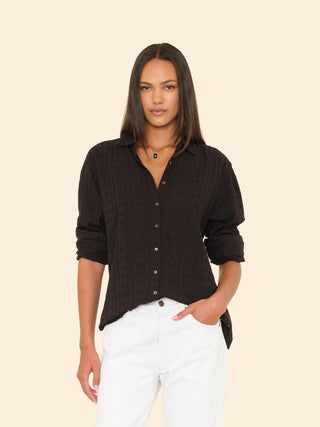 XIRENA - Beau Shirt - Black Embroidery